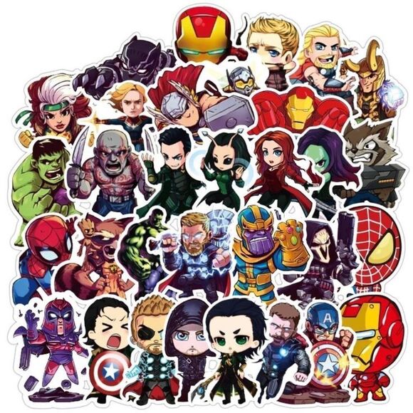 LOT of 100 Vinyl Marvel Stickers - Picture 6 of 8